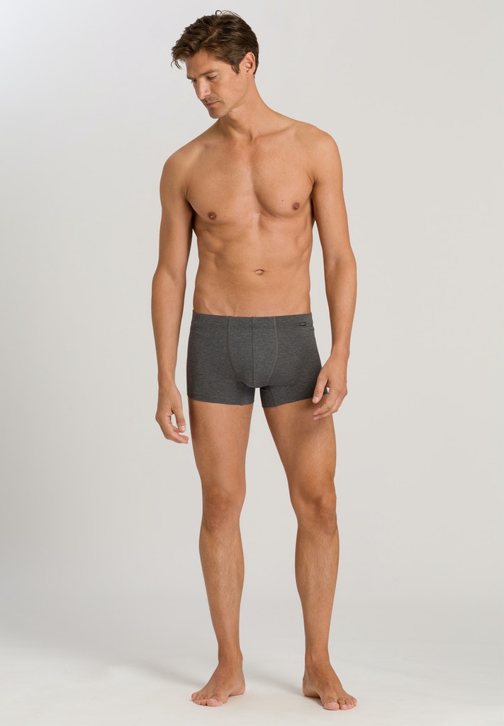 HANRO Mens Cotton Essentials Pants 2Pack in coal melange