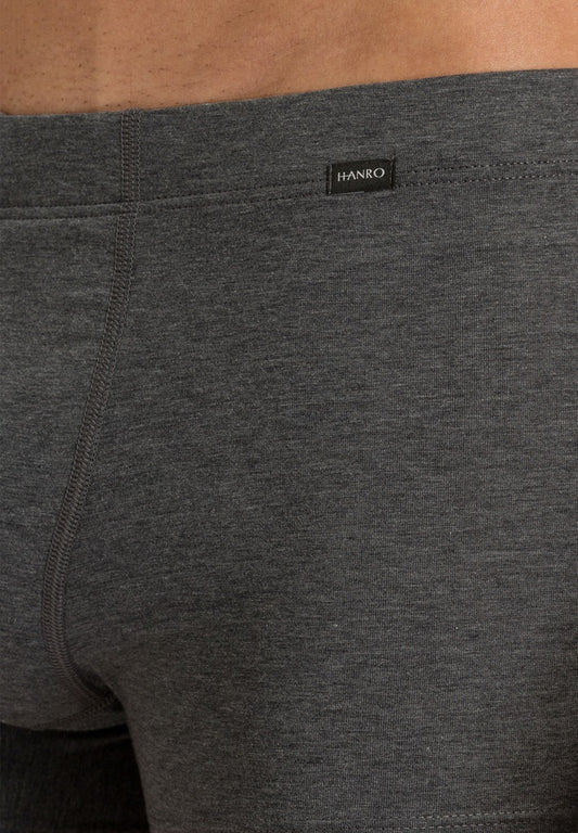 HANRO Mens Cotton Essentials Pants 2Pack in coal melange