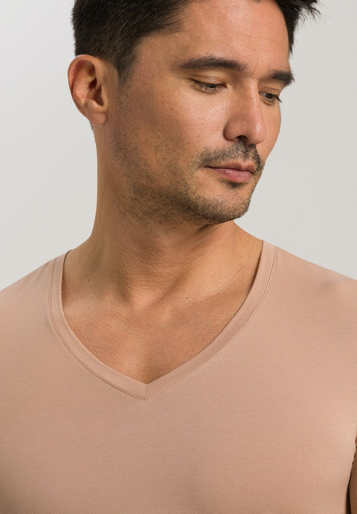 HANRO Neutral Cotton Superior V-Neck