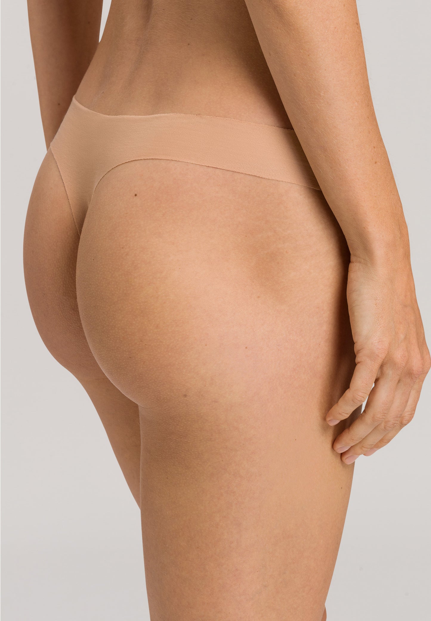 HANRO Beige Invisible Cotton Thong