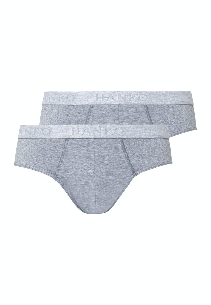 Mens Cotton Essentials Briefs 2Pack in light melange | HANRO