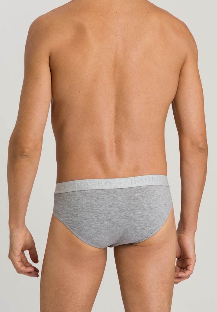 Mens Cotton Essentials Briefs 2Pack in light melange | HANRO