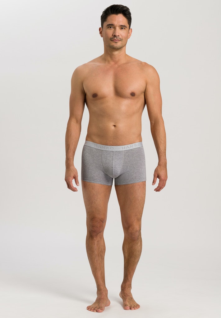 HANRO Mens Cotton Essentials Pants 2Pack in light melange