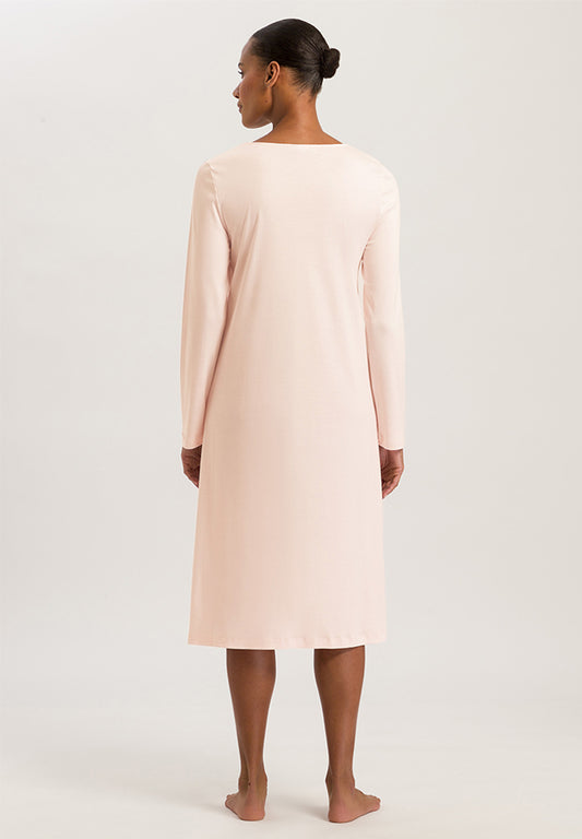 The Emma Long-Sleeve Nightdress By HANRO In Morning Glow
