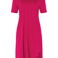 The Michelle Short Sleeve Nightdress In Fuchsia