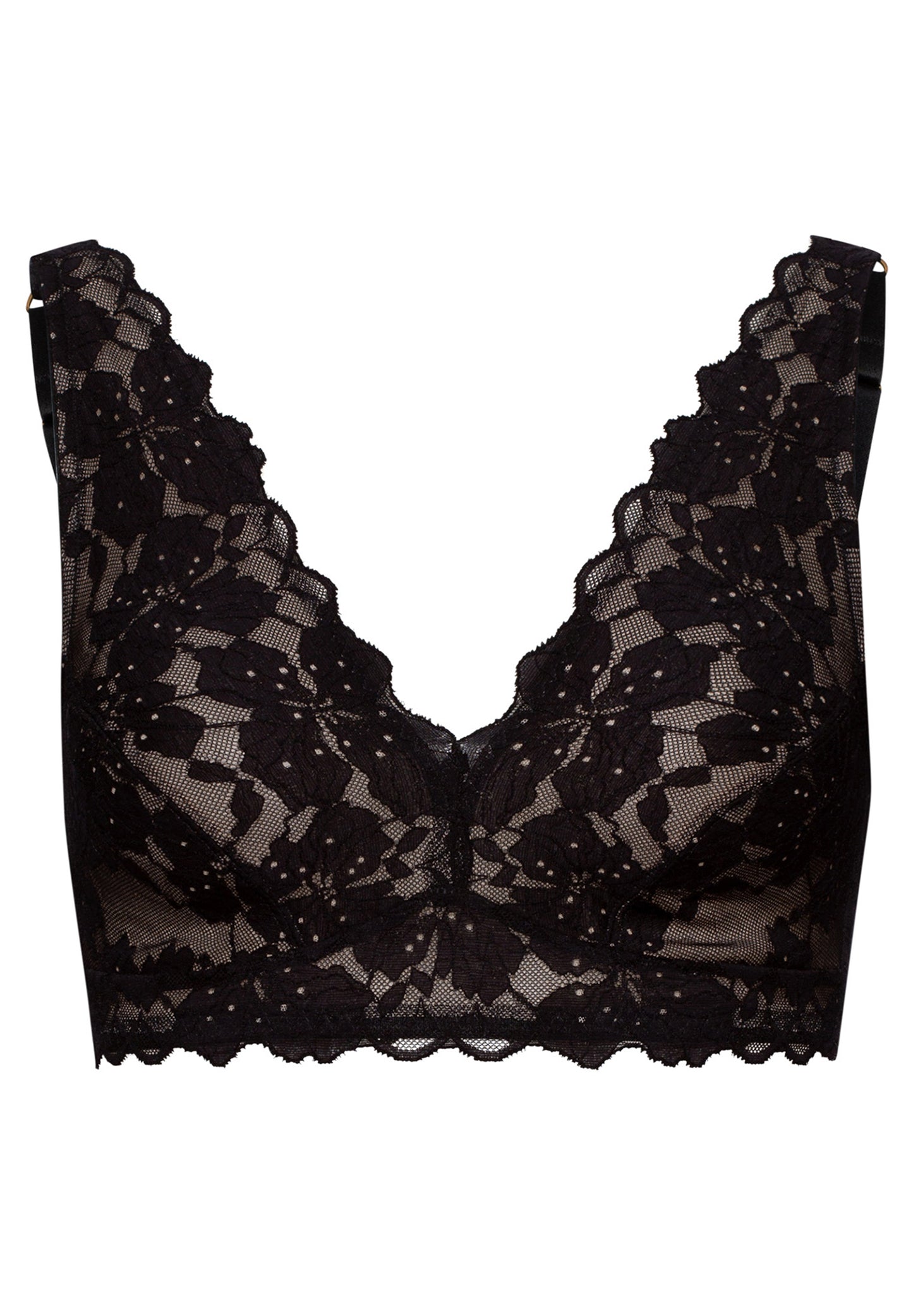 The Anais Soft Cup Bra By HANRO In Black Beauty