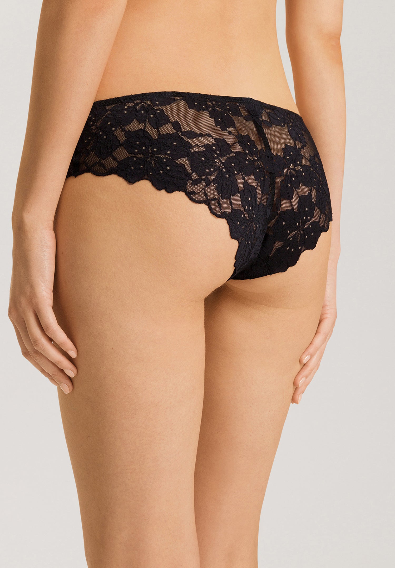 The Anais Mini Briefs By HANRO In Black Beauty