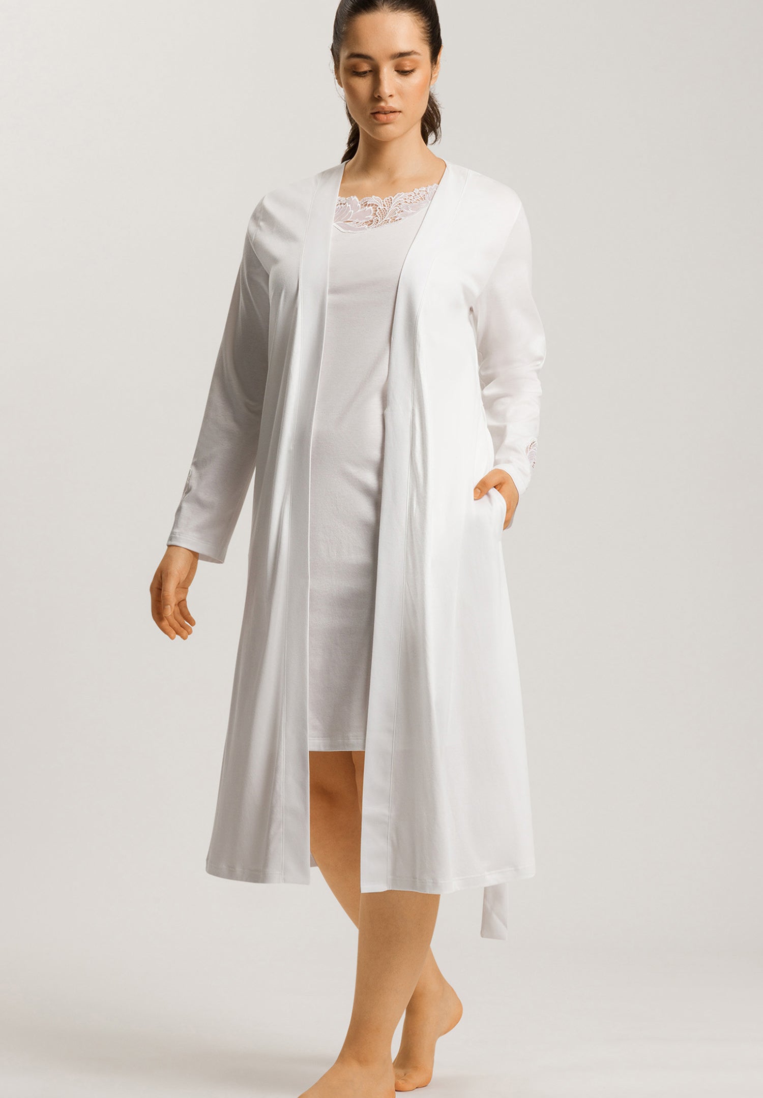 The Ann Sleeveless Nightdress By HANRO In Off White