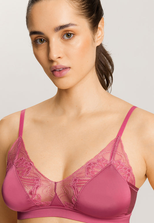 The Eva Soft Cup Bra By HANRO In Rose Wine