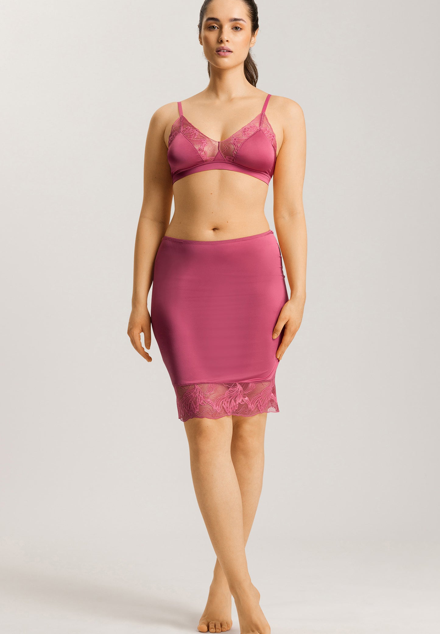 The Eva Half Slip By HANRO In Rose Wine