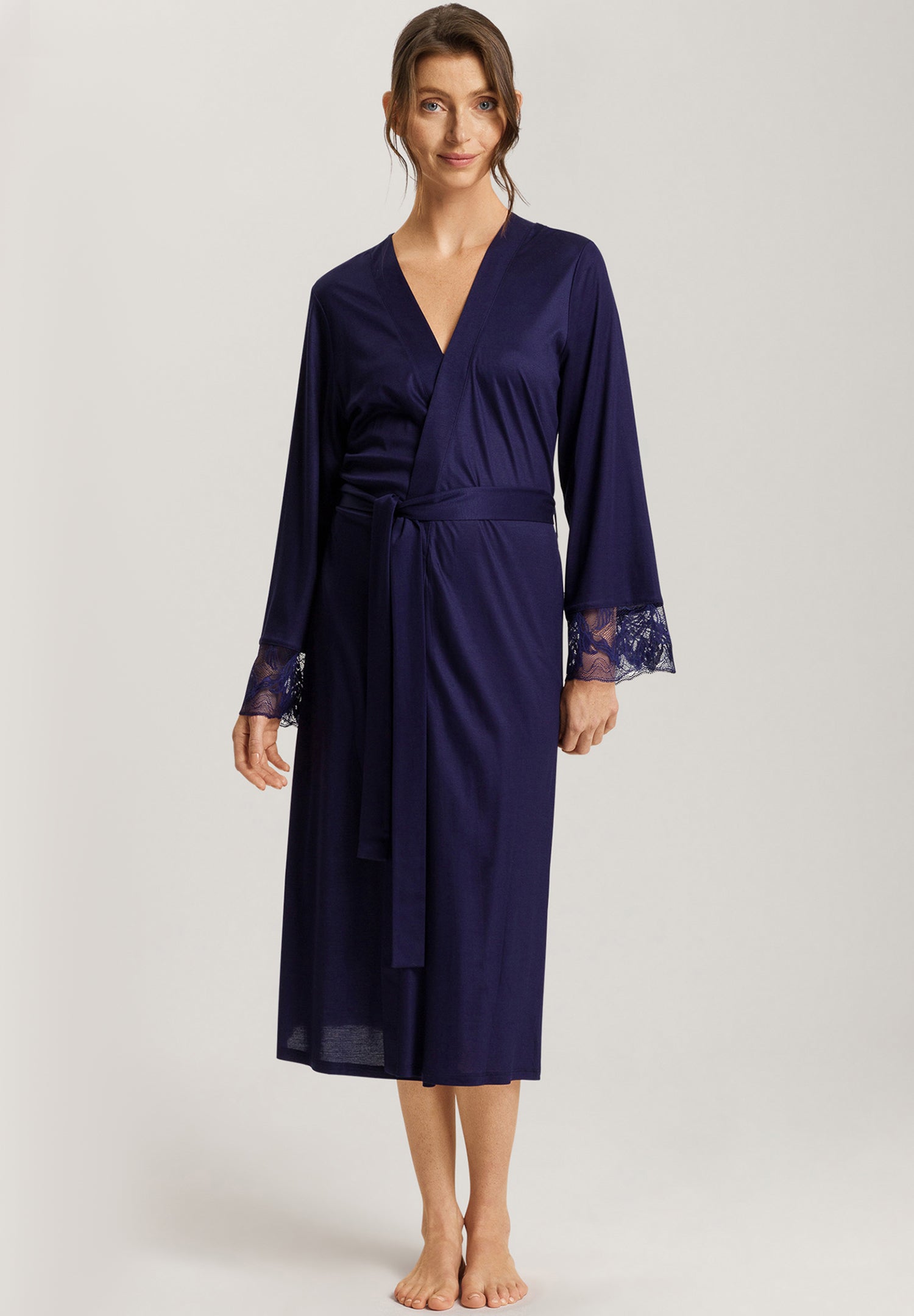 The Eva NW Robe By HANRO In Evening Blue