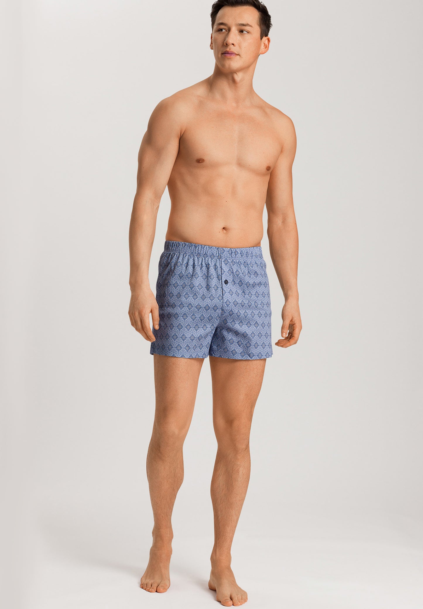 The Fancy Jersey Boxers y HANRO In Blue Mosaic