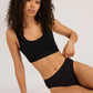 The Touch Feeling-Croptop Padded By Hanro in Black