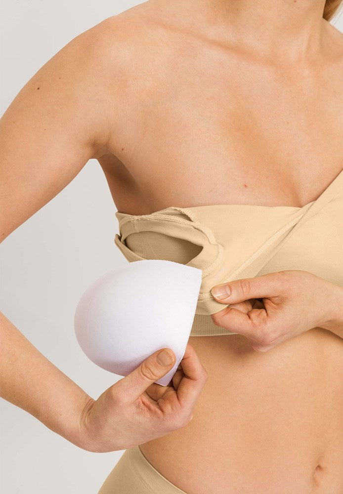 The Touch Feeling-Croptop Padded By Hanro in Beige