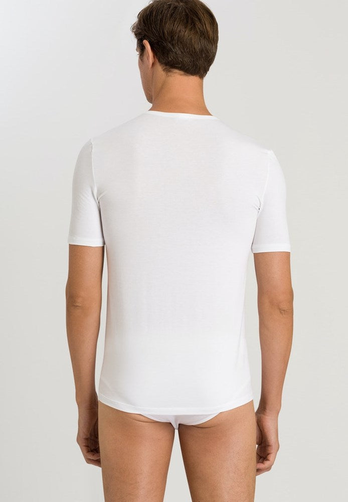 The Natural Function-S/Slv Shirt V-Neck By Hanro in White