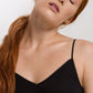 The Cotton Seamless-Spaghetti Top By Hanro in Black