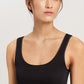 The Cotton Seamless-Tank Top By HANRO in Black