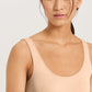 The Cotton Seamless-Tank Top By HANRO in Beige