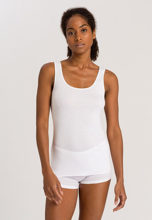 The Cotton Seamless-Tank Top By HANRO in White