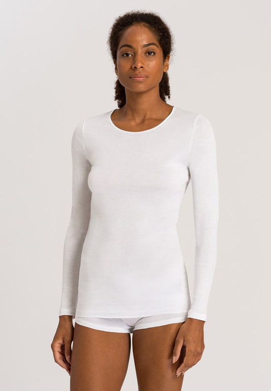The Cotton Seamless-L/Slv Shirt By Hanro in White