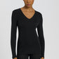 The Woolen Silk-L/Slv Shirt By Hanro in Black
