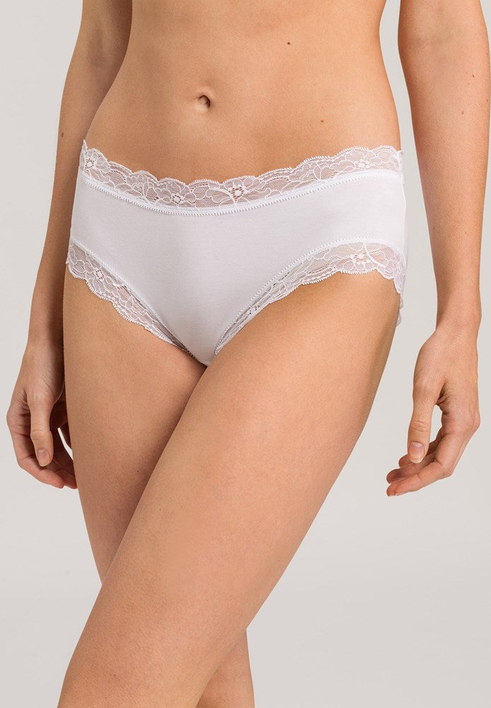 The Cotton Lace-Hipster By Hanro in White