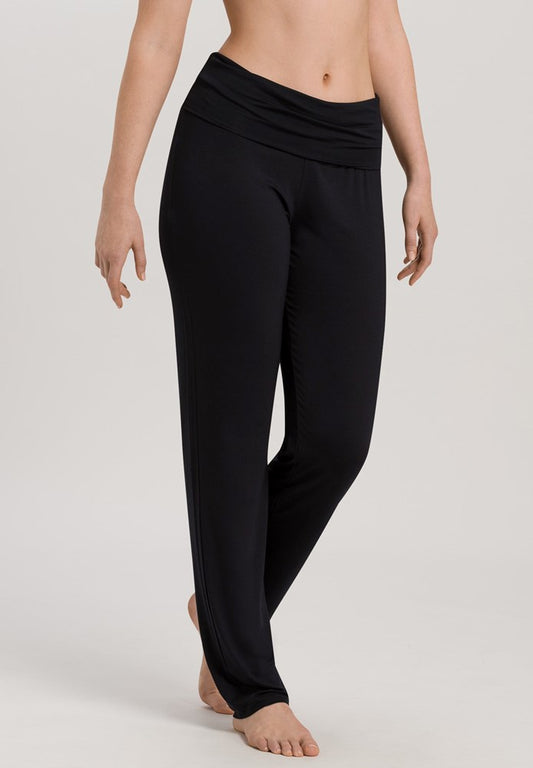 The Yoga-Long Pants By Hanro in Black Beauty