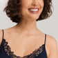 The Belina-Spaghetti Top By Hanro In Deep Navy