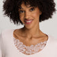 The Belina Nw-L/Slv Pajama By Hanro In Rosewater