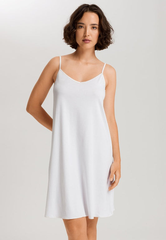The Cotton Silk-Spaghetti Dress 95Cm By Hanro in White