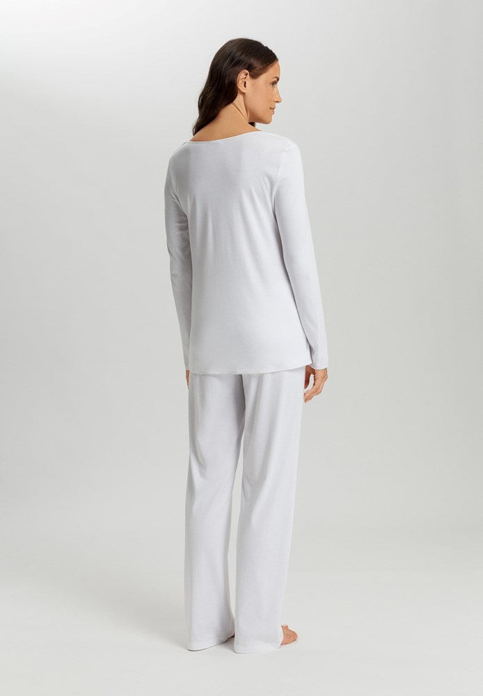 The Cotton Silk-L/Slv Pajama By Hanro in White