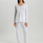 The Cotton Silk-L/Slv Pajama By Hanro in White