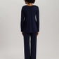 The Cotton Silk-L/Slv Pajama By Hanro in Deep Navy