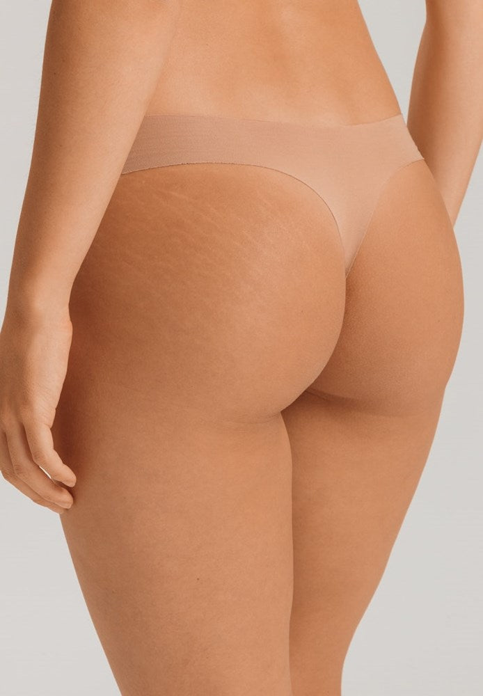 The Invisible Cotton-Thong By Hanro in Beige