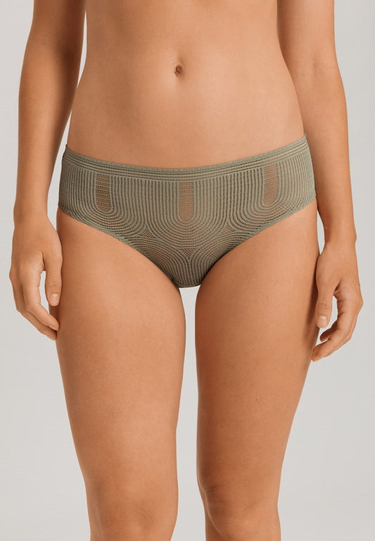 The Martha-Midi Briefs By Hanro In Crystal Green