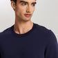 The Micro Touch-Short Sleeve Sweatshirt By Hanro In Deep Navy