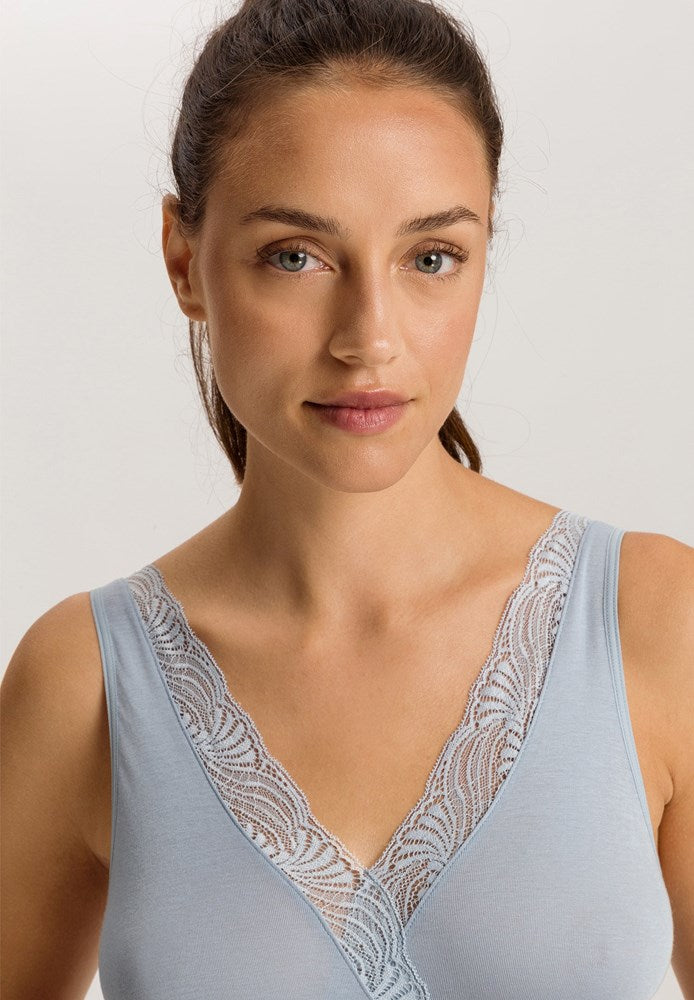The Cotton Delight-Soft Cup Bra By Hanro In Sea Breeze
