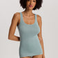 The Cotton Seamless-Tank Top By Hanro In Tourmaline Blue