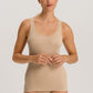 The Cotton Seamless-Tank Top By Hanro In Iced Cappuccino