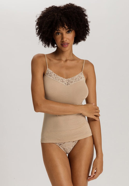 The Moments-Spaghetti Top By Hanro In Iced Cappuccino
