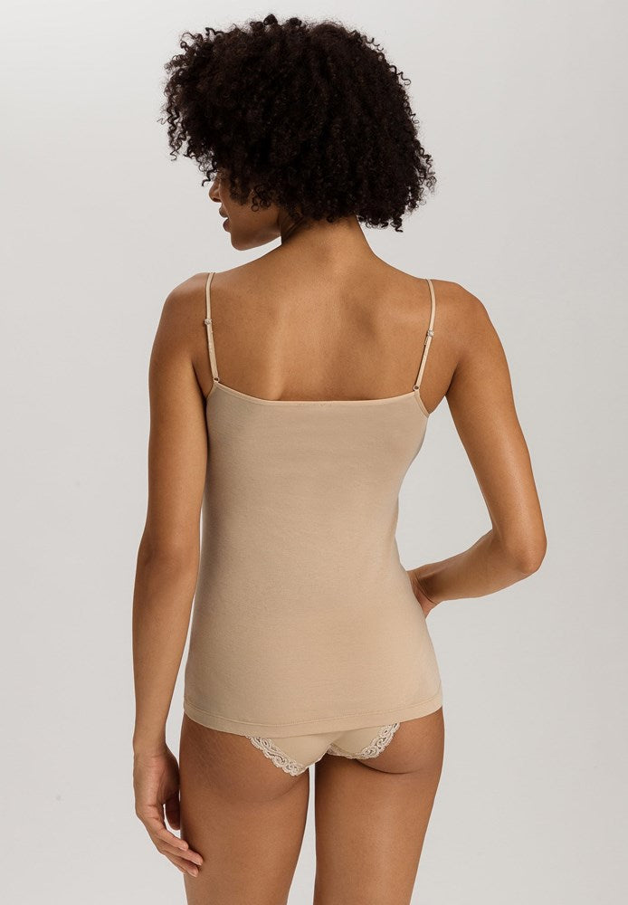 The Moments-Spaghetti Top By Hanro In Iced Cappuccino