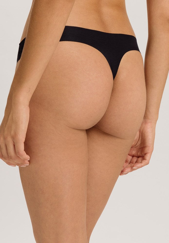 The Invisible Cotton-Thong By Hanro in Black