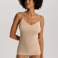 The Cotton Seamless-Spaghetti Top Padded By Hanro In Iced Cappuccino