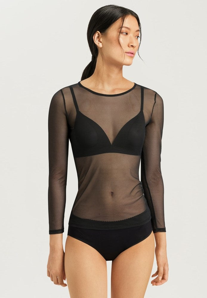 The Smooth Illusion-L/Slv Shirt By Hanro in Black