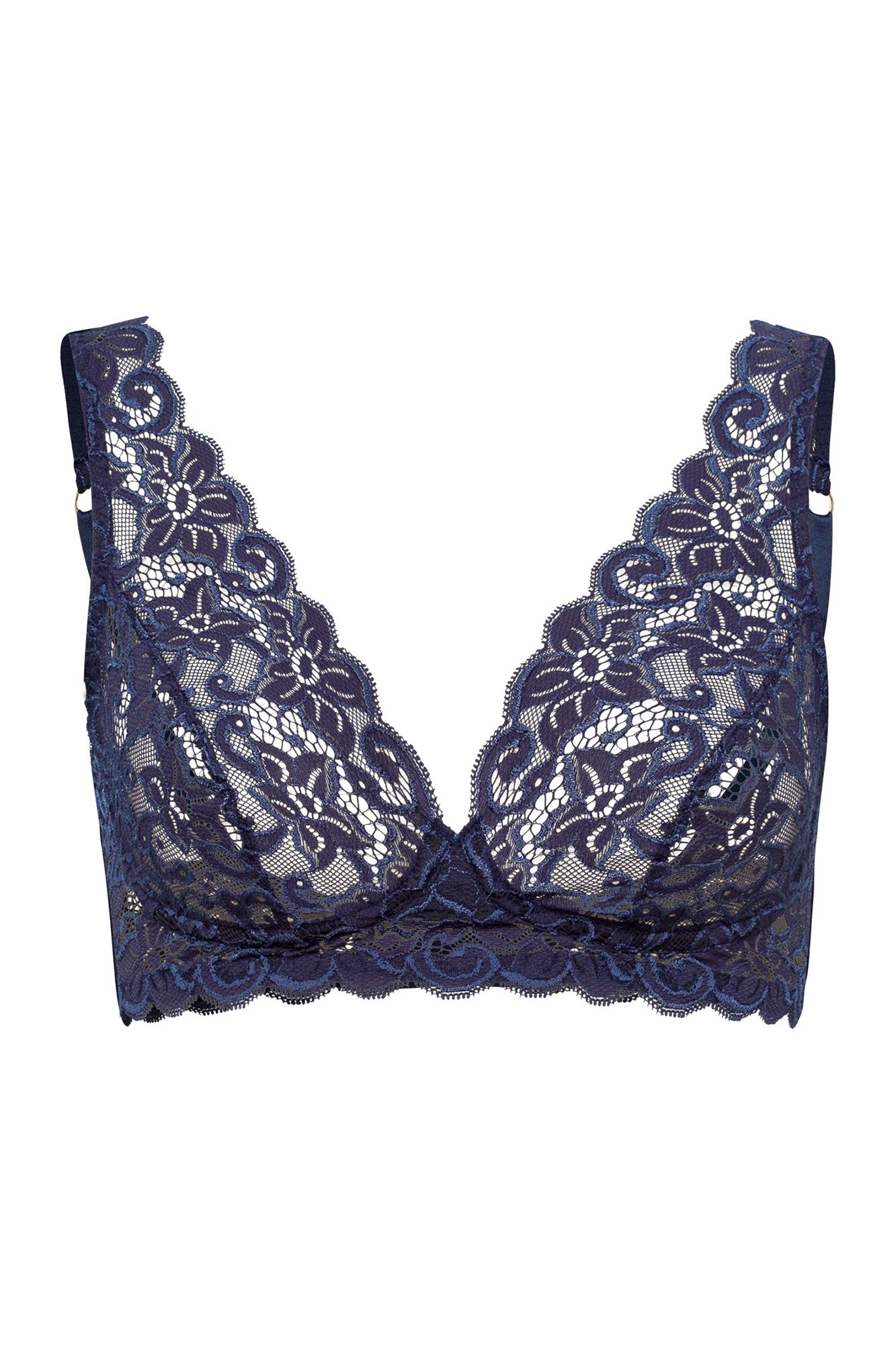 The Moments Soft Cup Bra By HANRO In Deep Navy