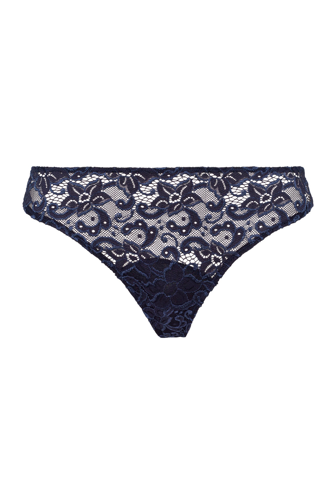 The Moments Thong By HANRO In Deep Navy