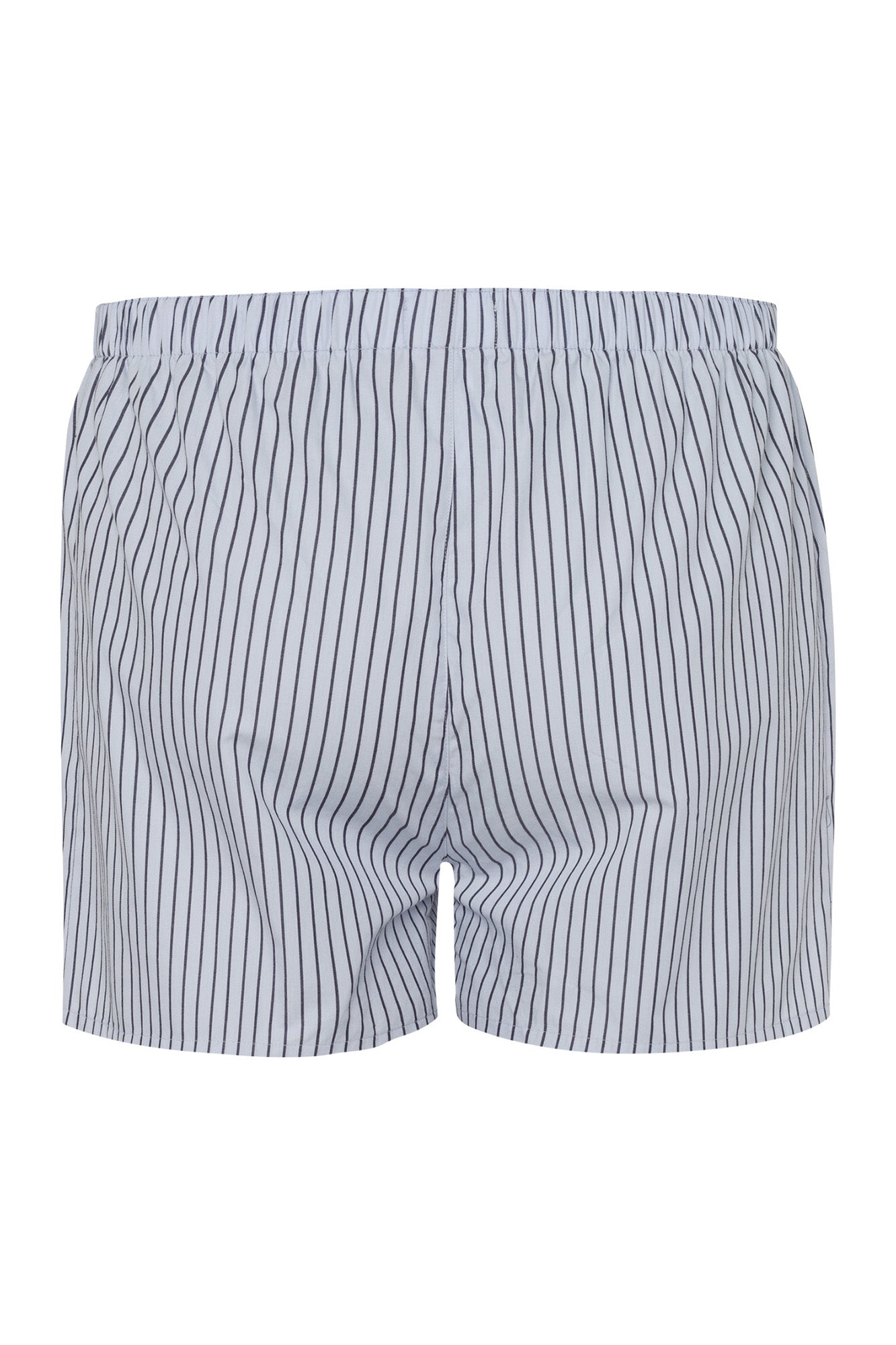 100% Cotton Mens Boxers in Light Grey Stripe | HANRO