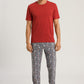 100% Cotton Shirt for Men - Short Sleeve in Red Ochre | HANRO