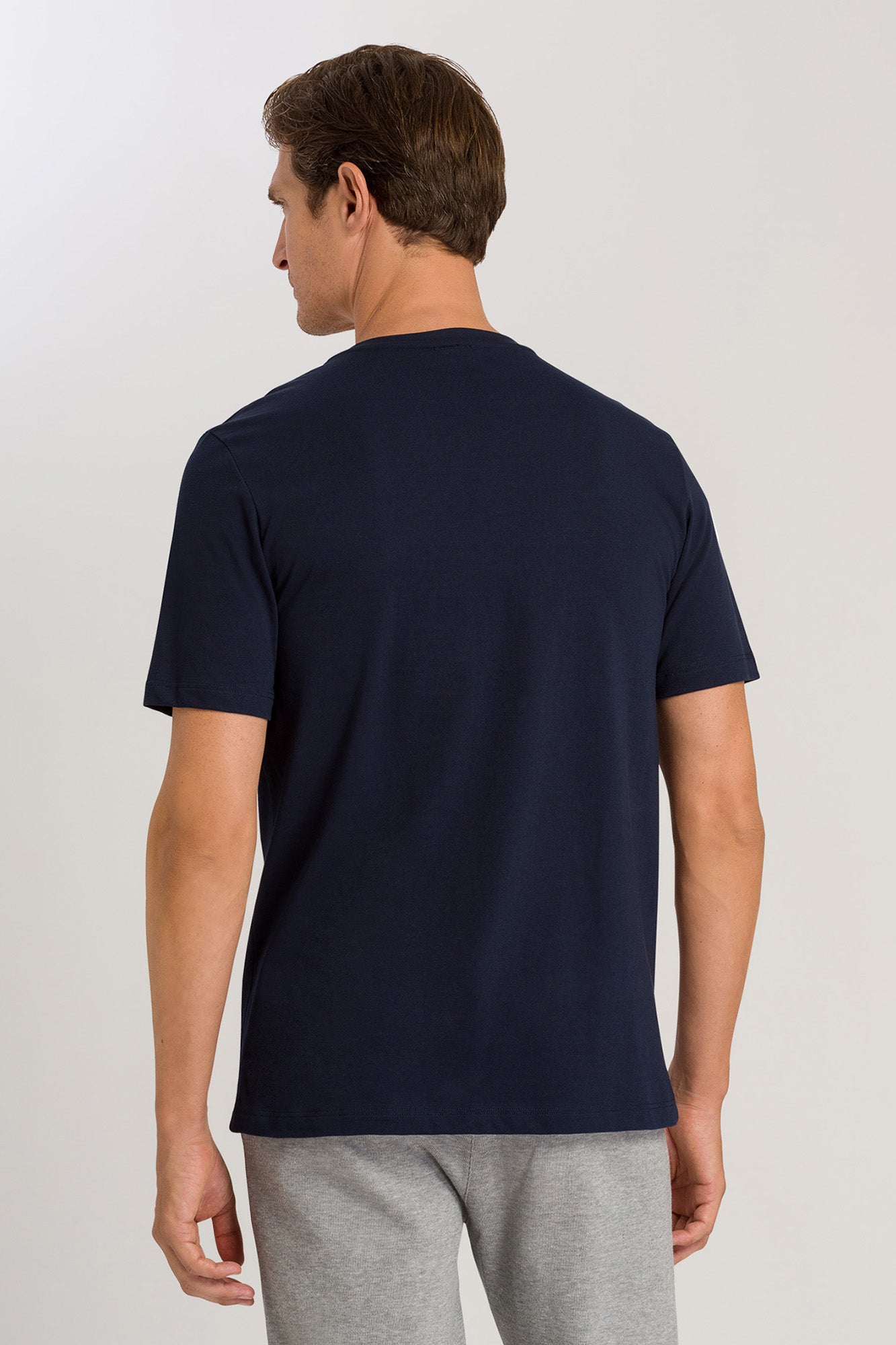 The Short Sleeve Living Shirt By HANRO In Deep Navy