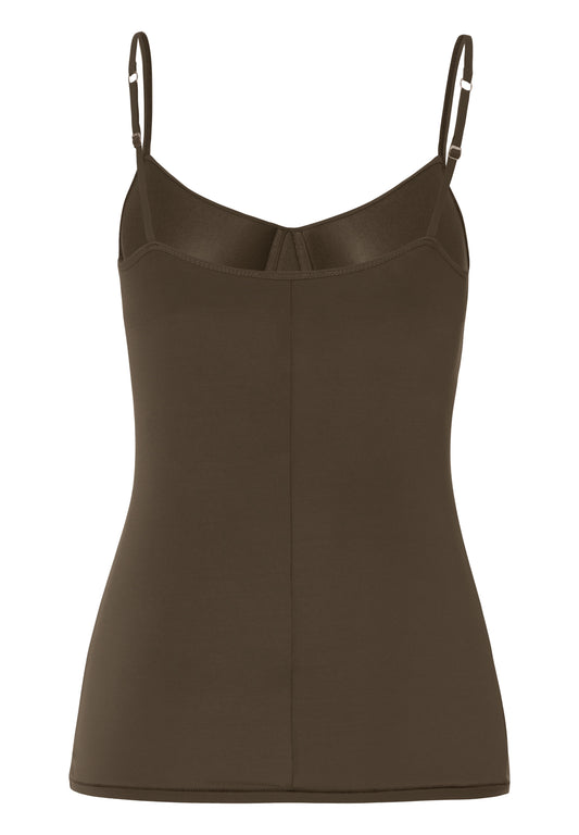 The Allure Padded Bra-Camisole By Hanro in Algea Green